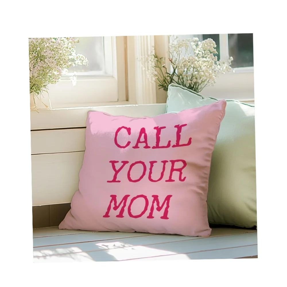 👣4/$20. Funny Pillow Case Double-Sided Call Your Mom & Be Safe Have Fun. NWT - Picture 5 of 6